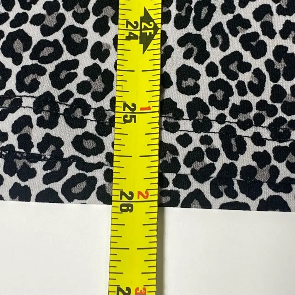 Michael Kors Ruffle Neck Sleeveless Animal Print Blouse Women's Size Small